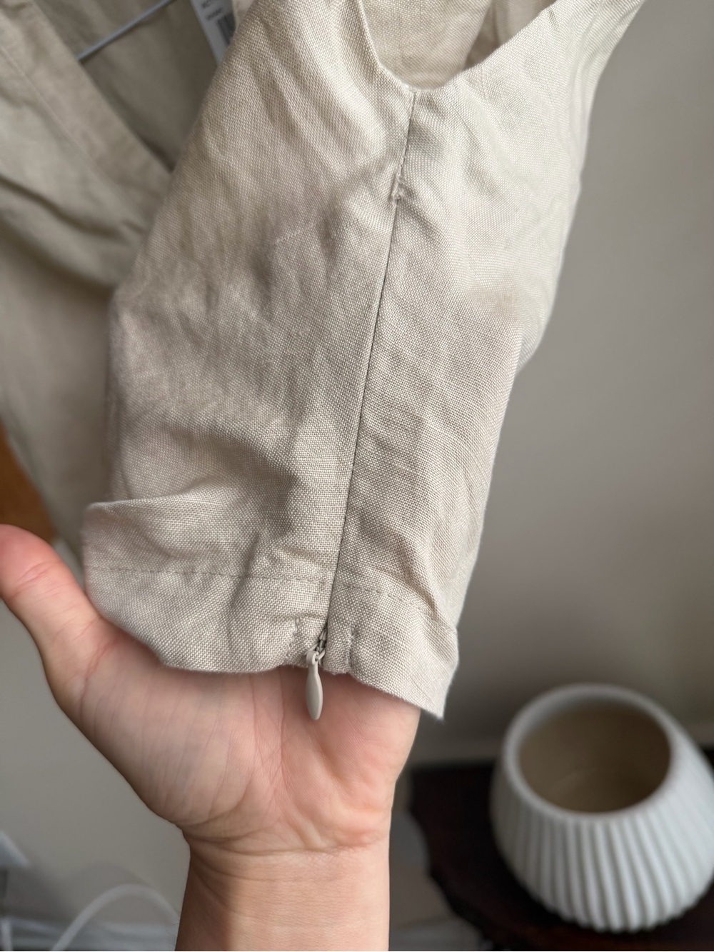 NWT ASTR Kathlyn Crop Top Linen (Khaki | Small) - Picture 3 of 8